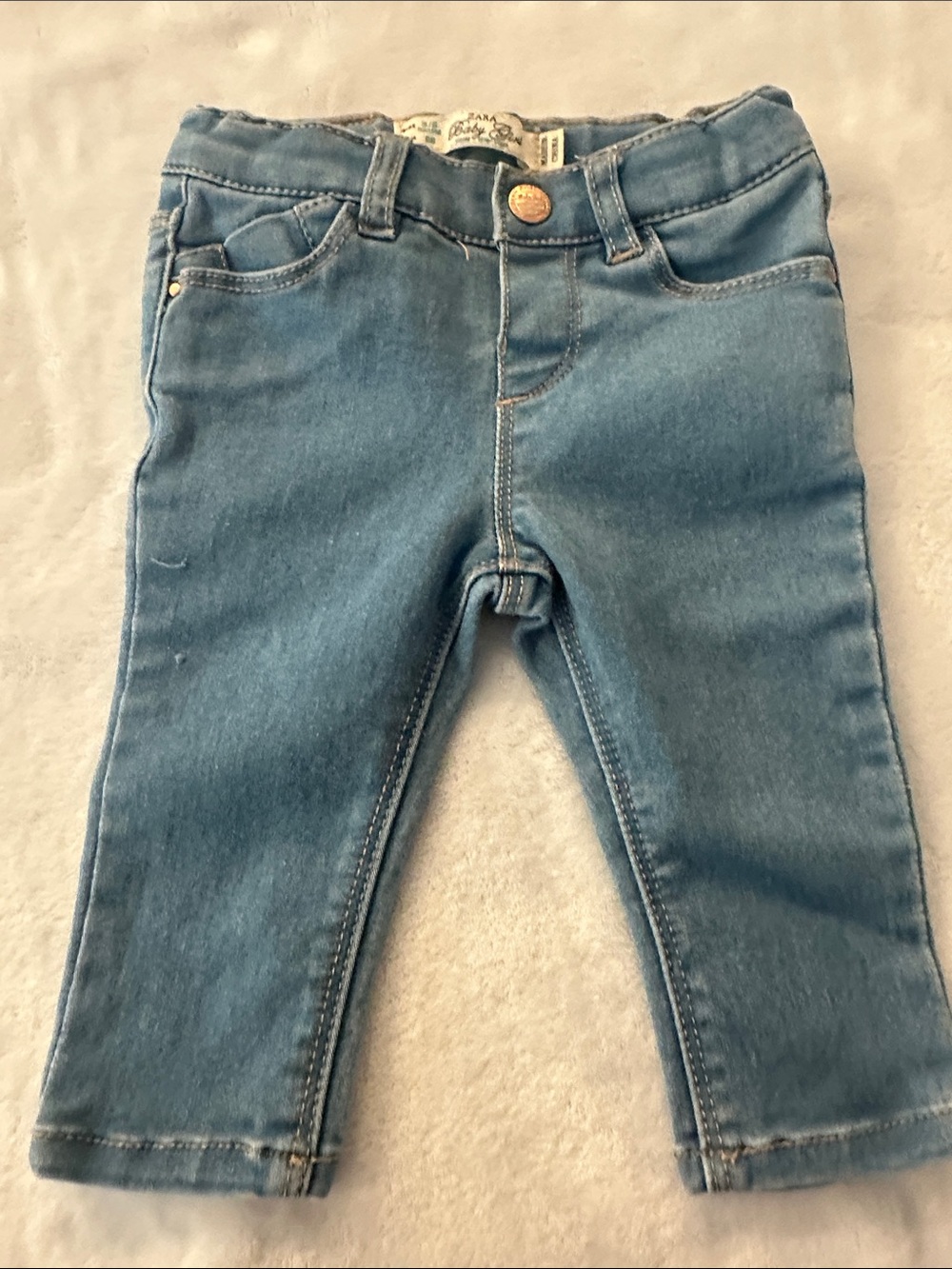 Infant- Zara Girls Light Blue Stretch Denim Jeans.3/6 month
